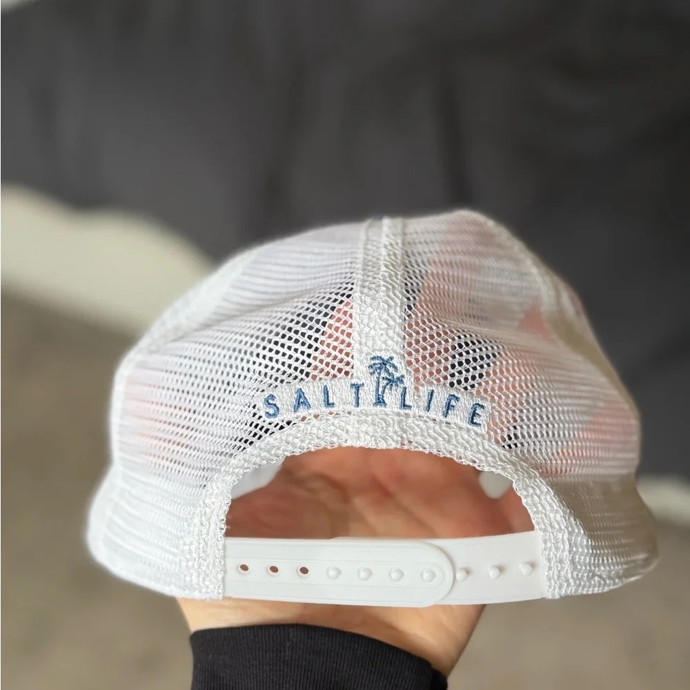 Salt Life Blue and White Trucker Hat - Picture 4 of 5